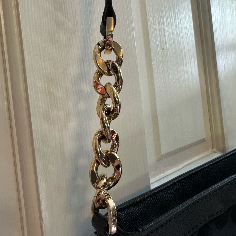 Michael Kors Morgan Leopard Nylon & Leather Medium Messenger Crossbody Bag - Picture 4 of 17